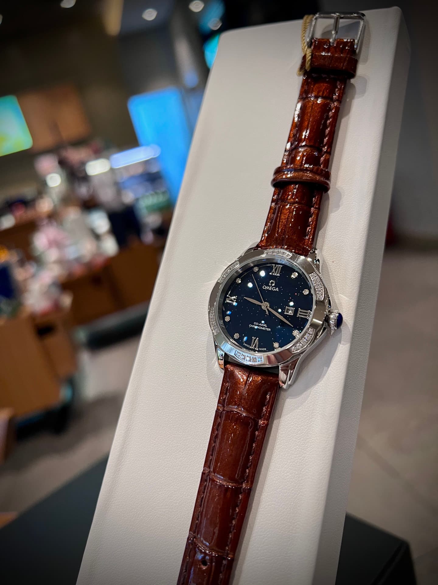 Omega White Watch