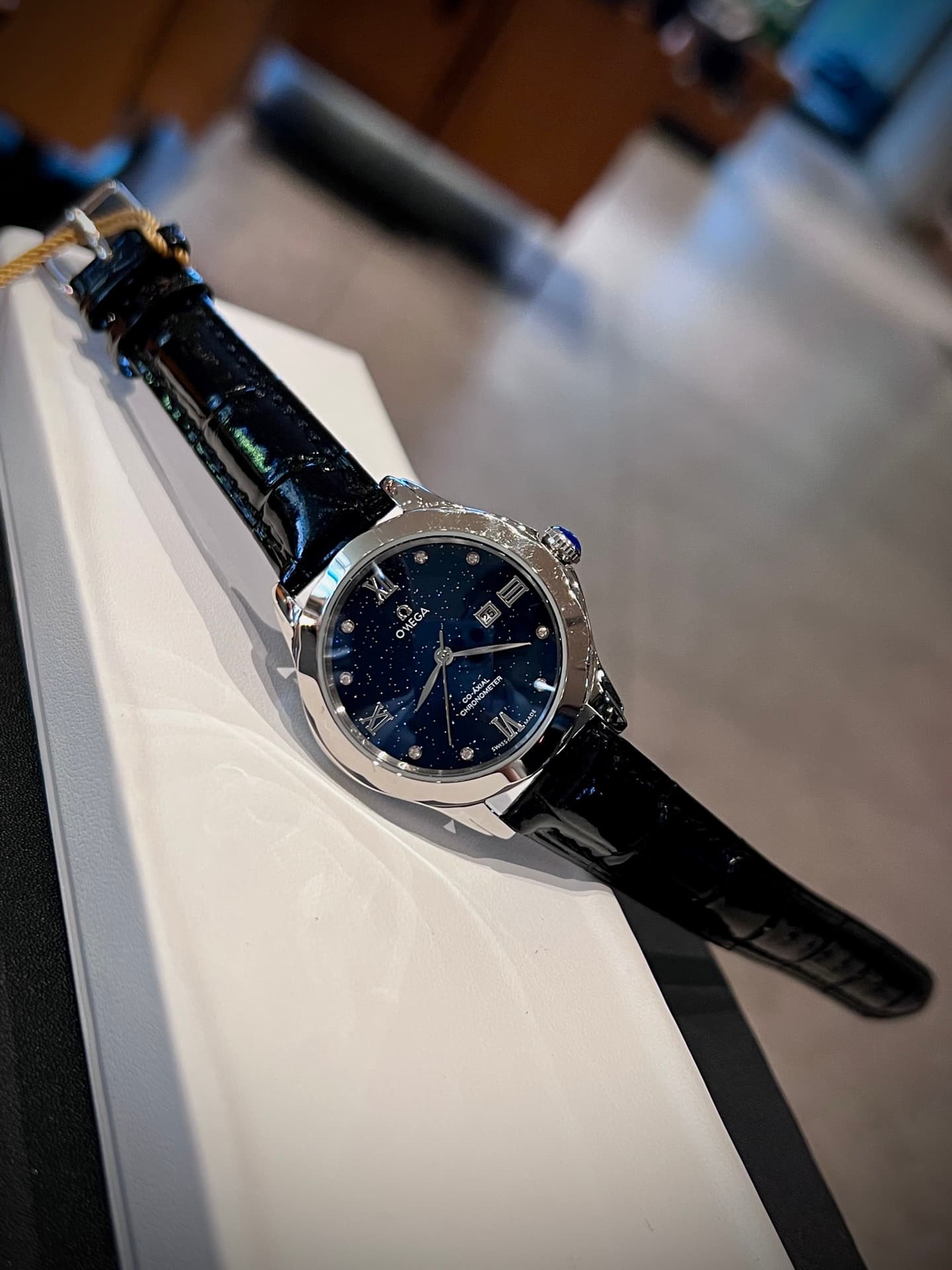 Omega White Watch