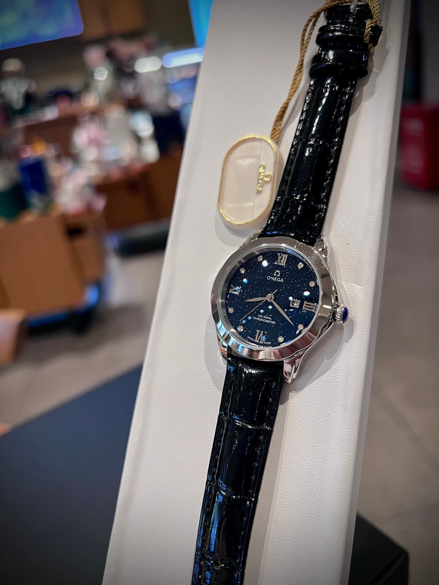 Omega White Watch