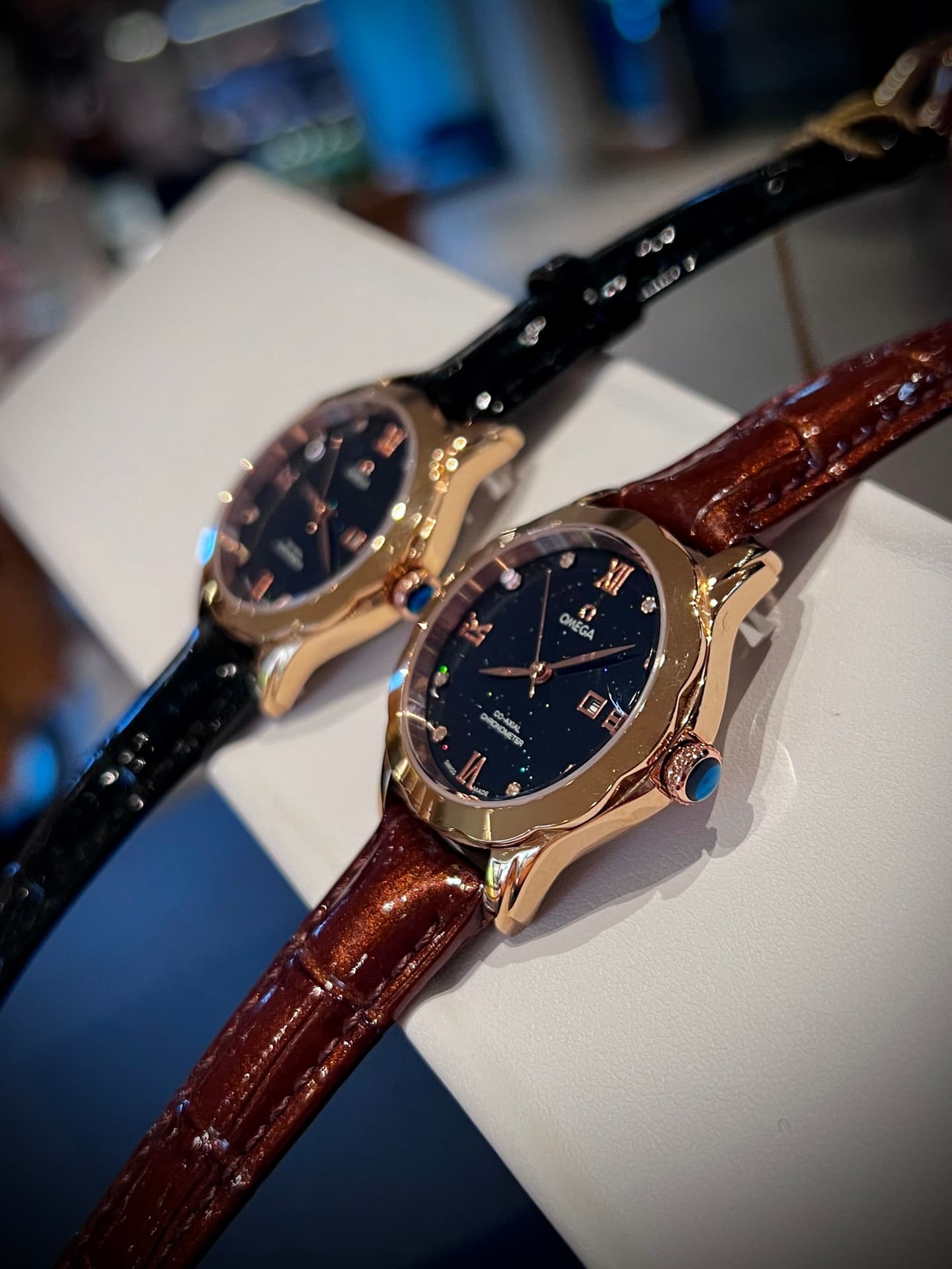 Omega White Watch
