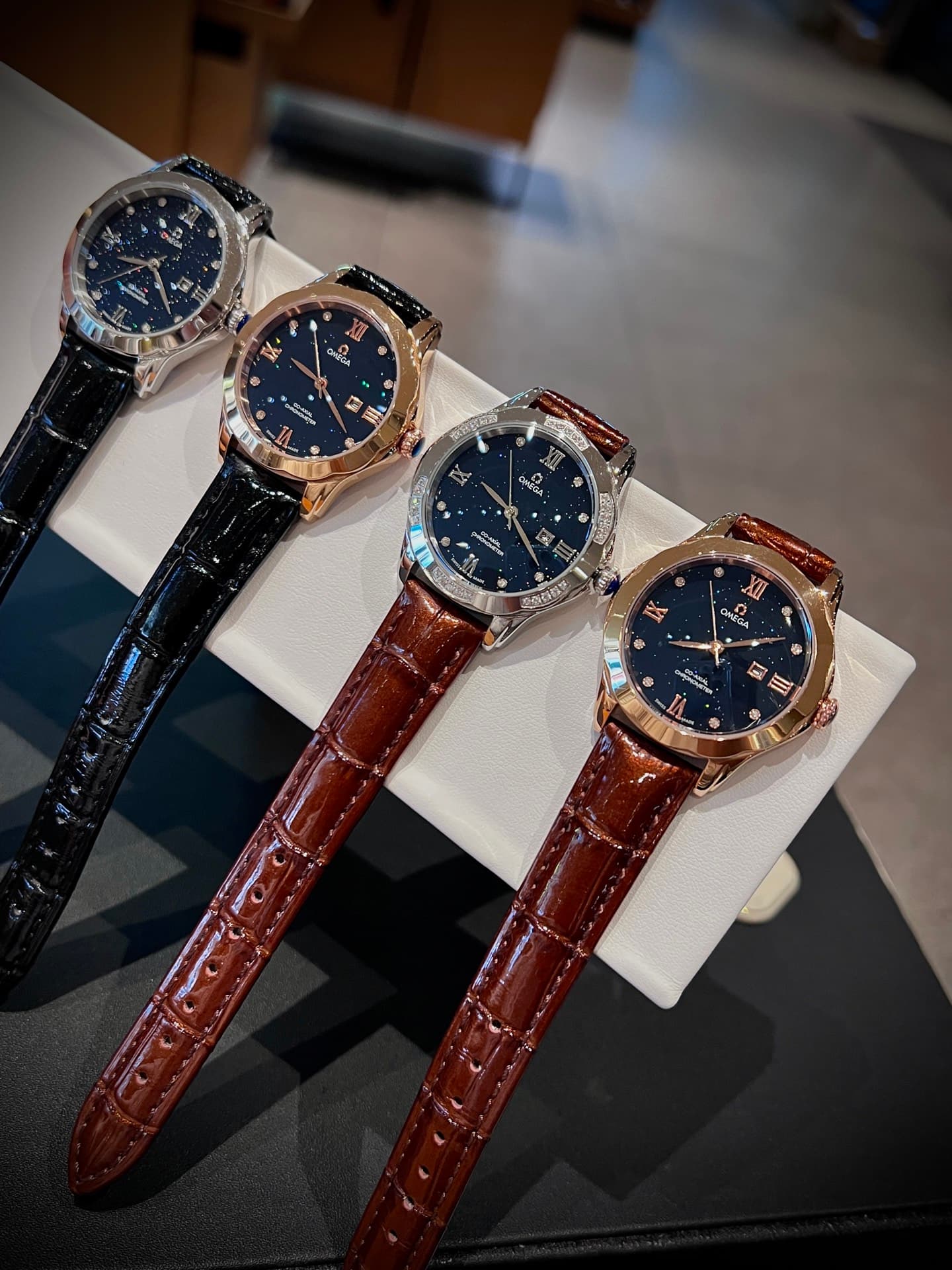 Omega White Watch
