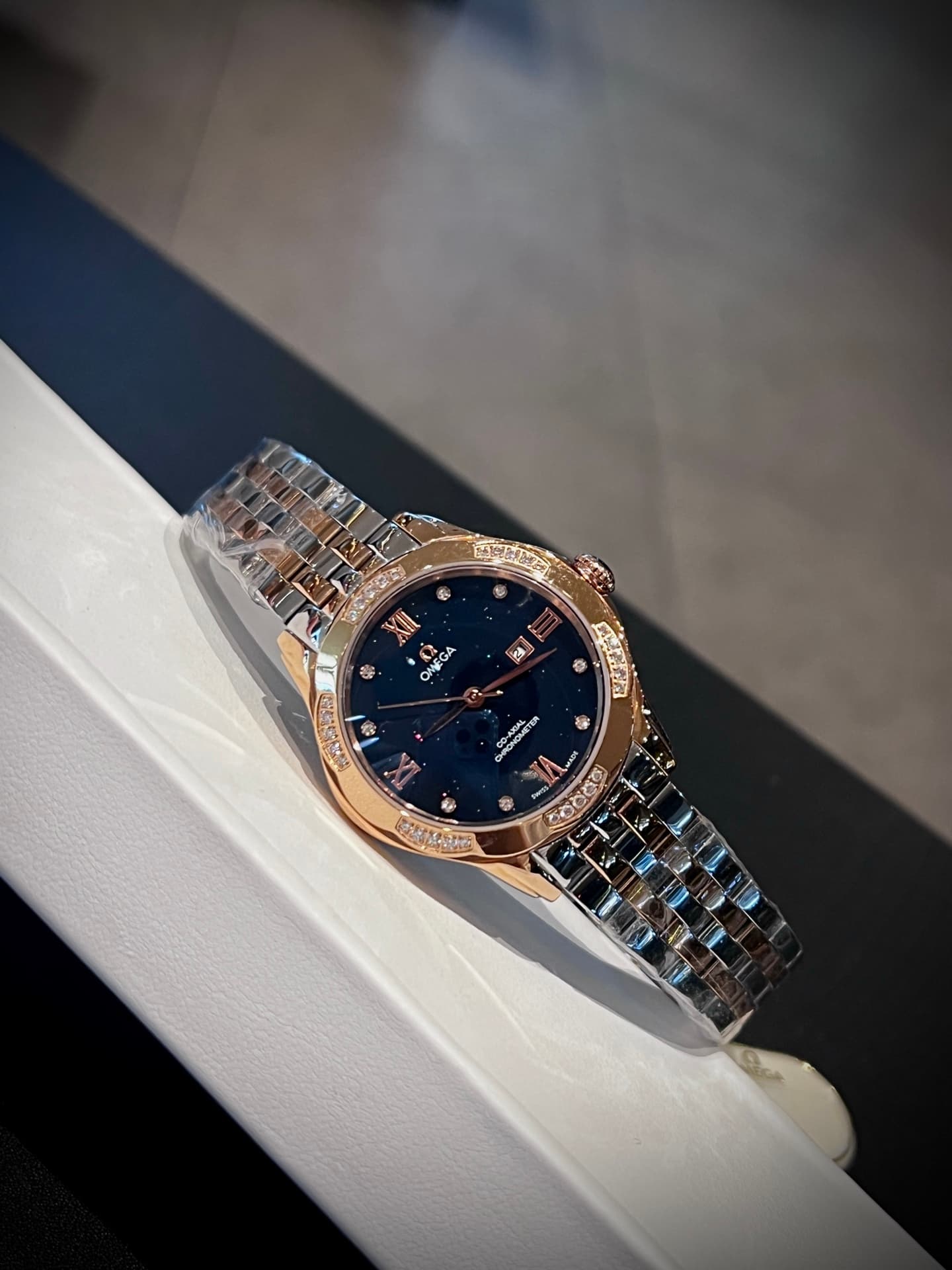 Omega White Watch