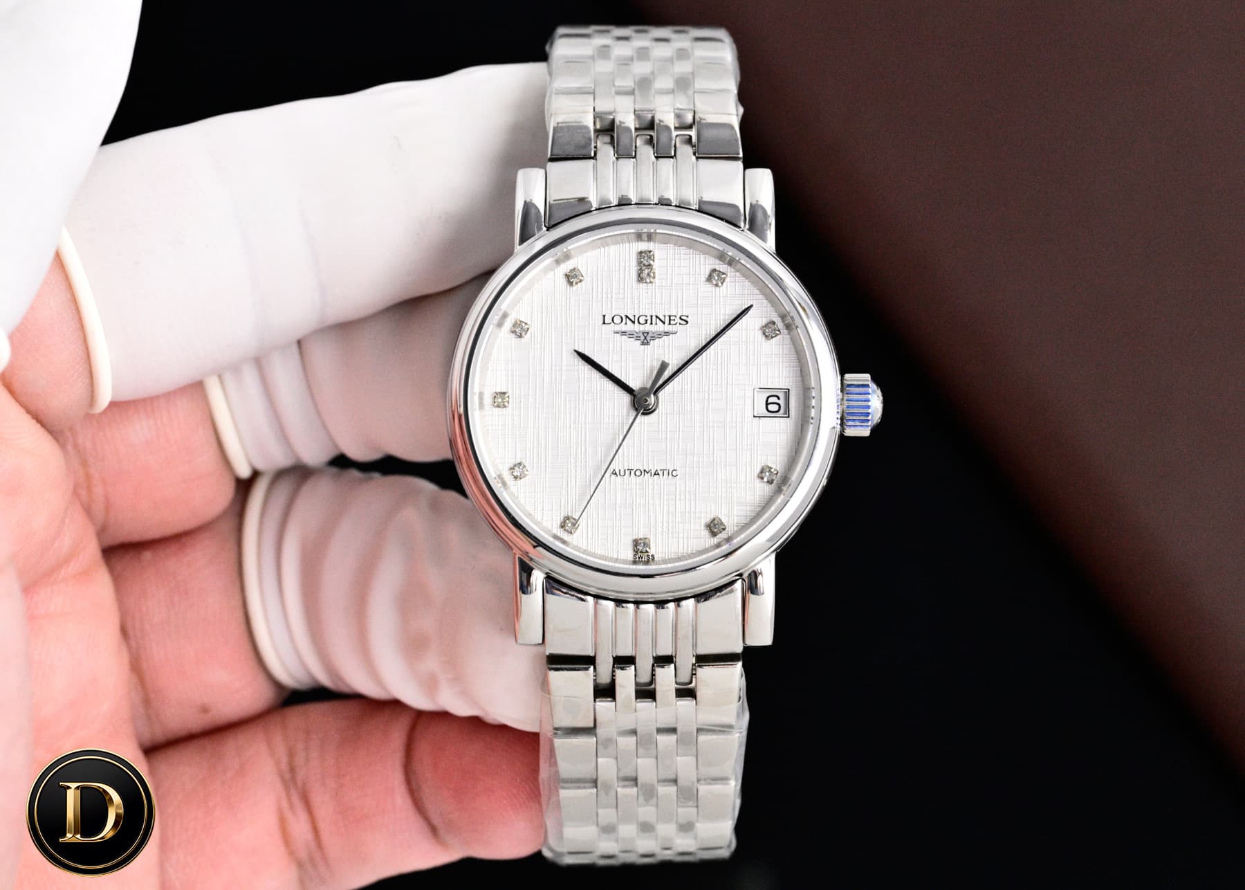 Longines White Watch