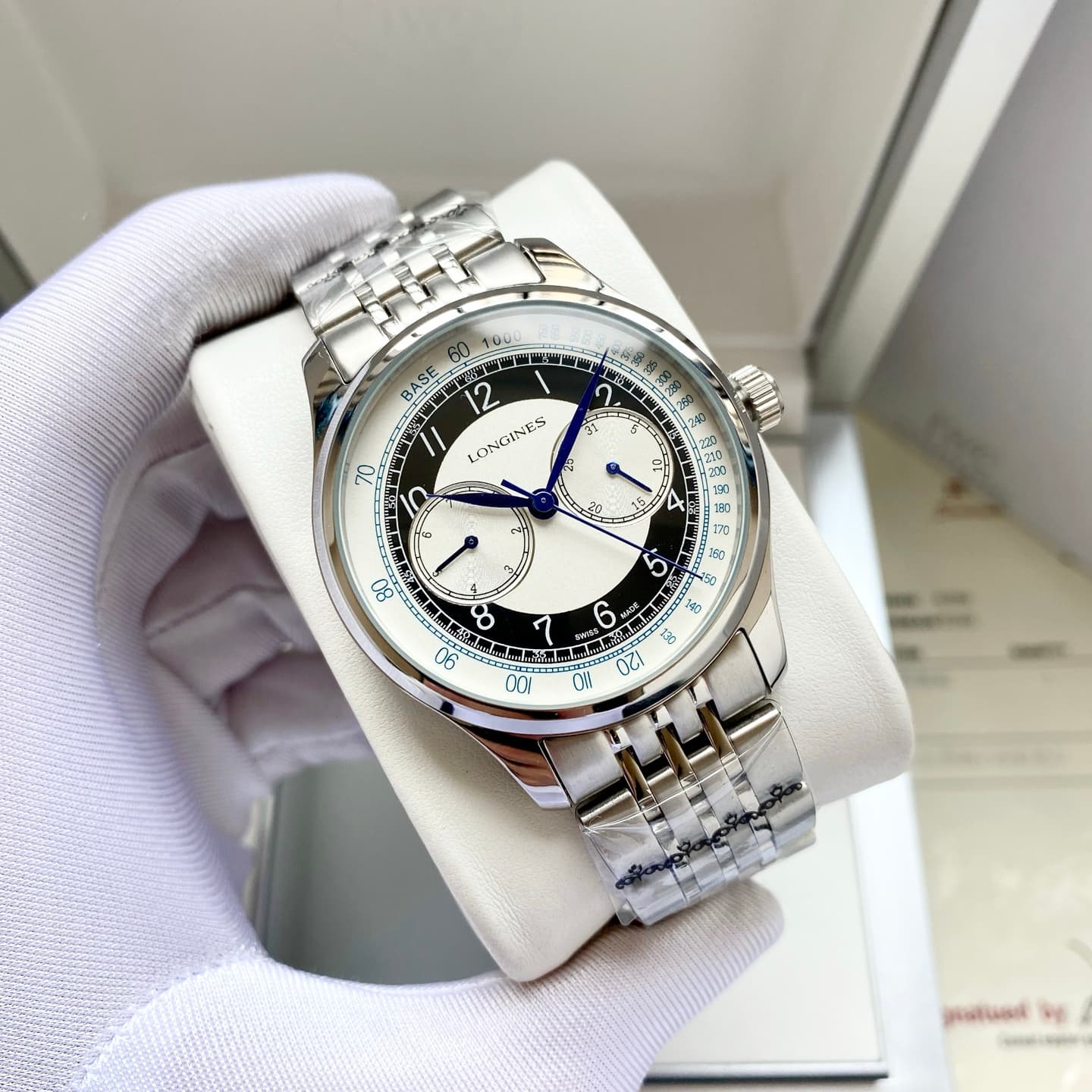 Longines White Watch