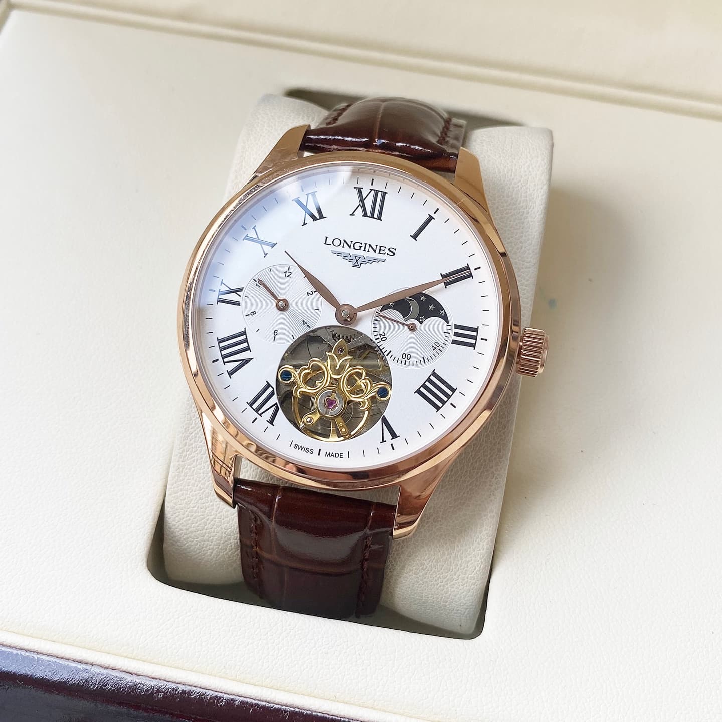 Longines White Watch