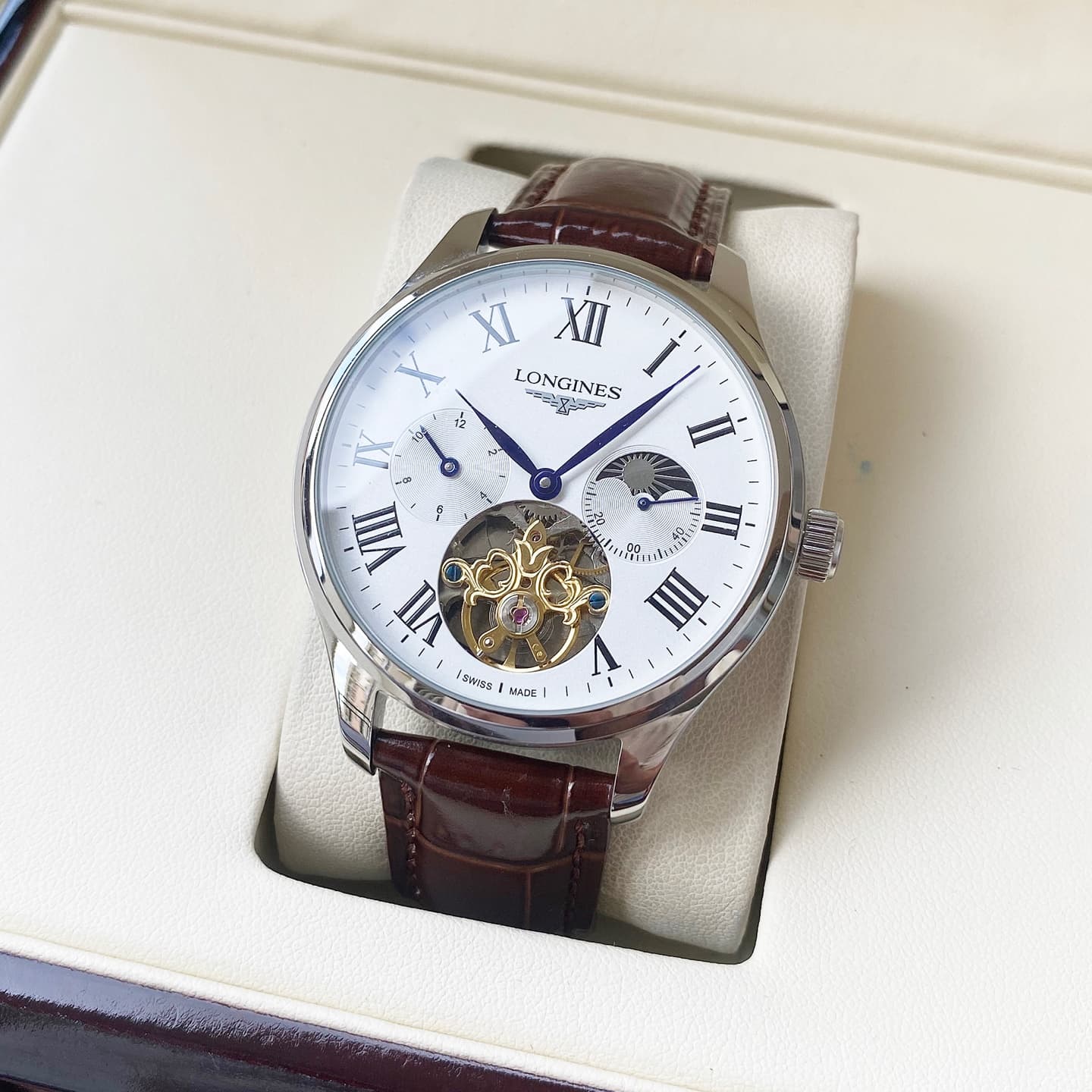 Longines White Watch