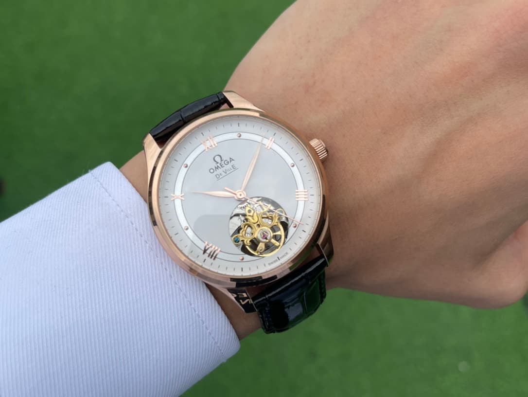 Omega White Watch
