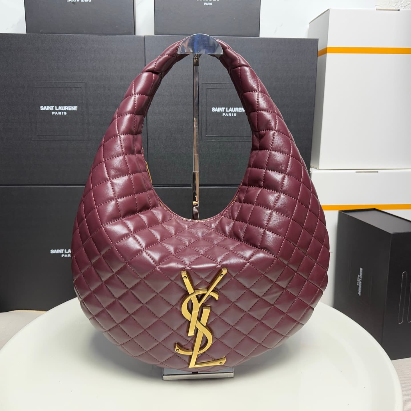 Saint Laurent Gold Large Shoulder Bag 698652