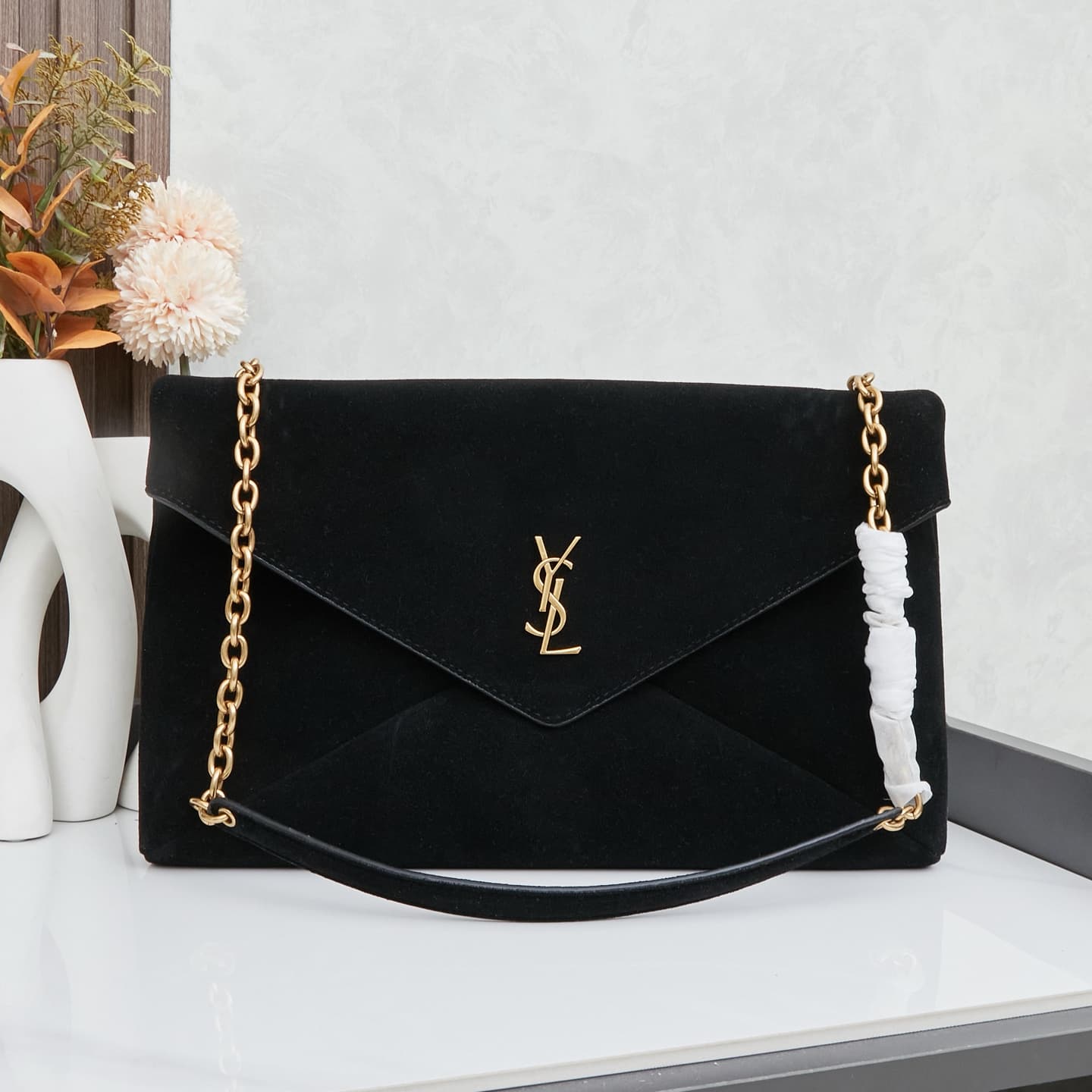 Saint Laurent Gold Pouch