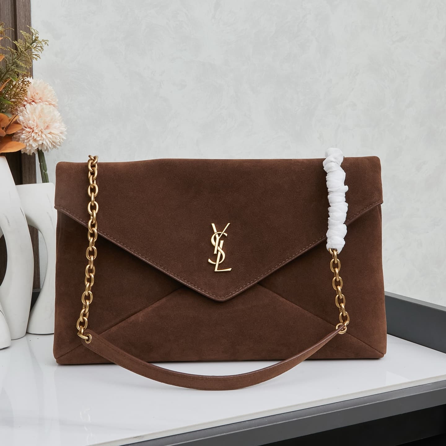 Saint Laurent Gold Pouch