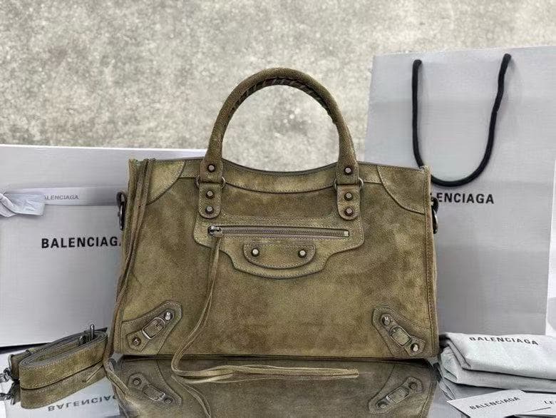 Balenciaga Green Large Le City Moto Bag