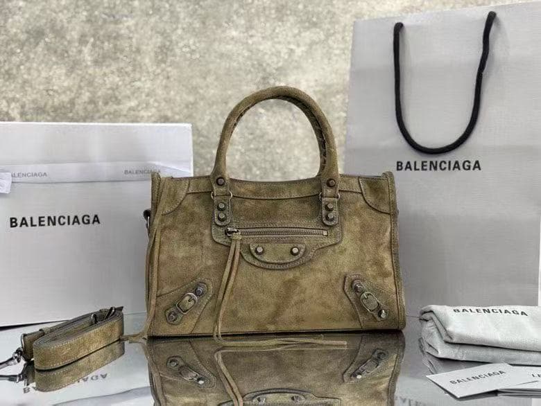 Balenciaga Green Medium Le City Moto Bag