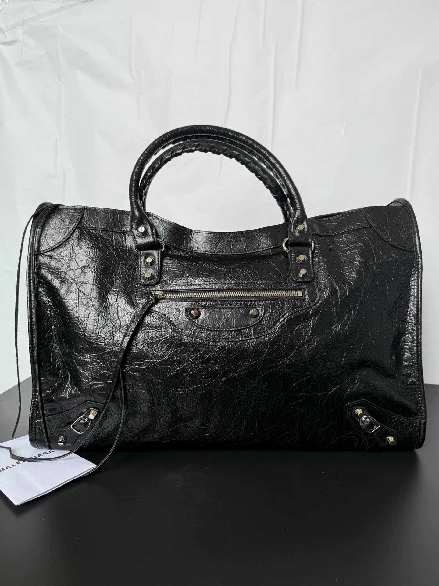 Balenciaga Black Large Le City Moto Bag 5303