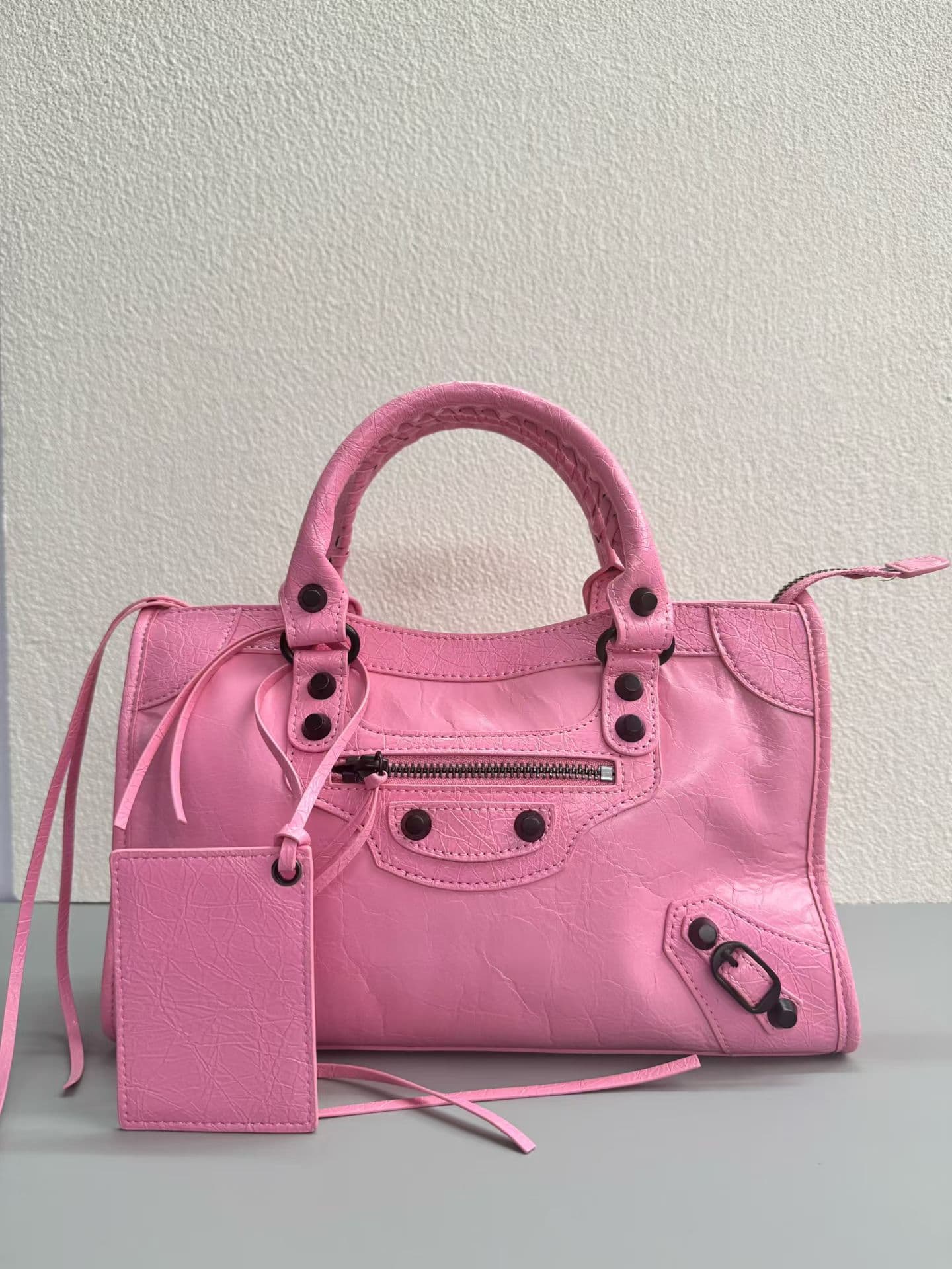 Balenciaga Pink Medium Le City Moto Bag 50025