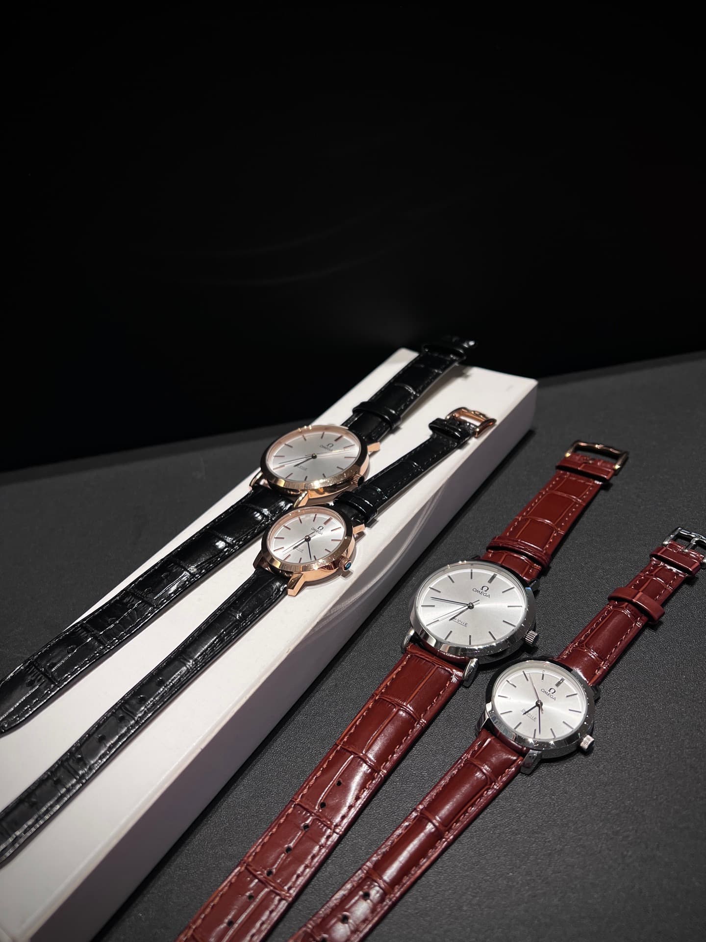 Omega White Watch