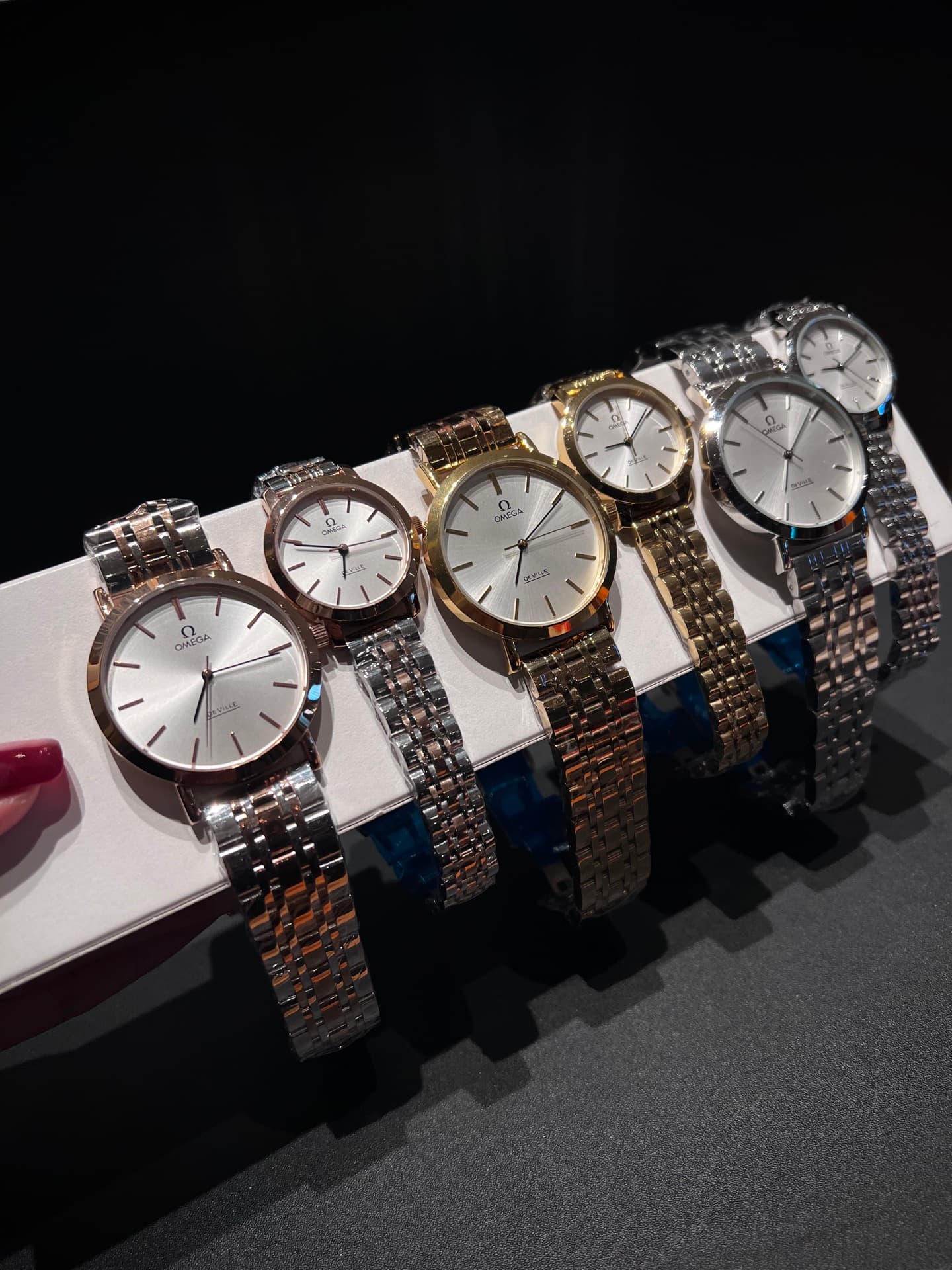 Omega White Watch