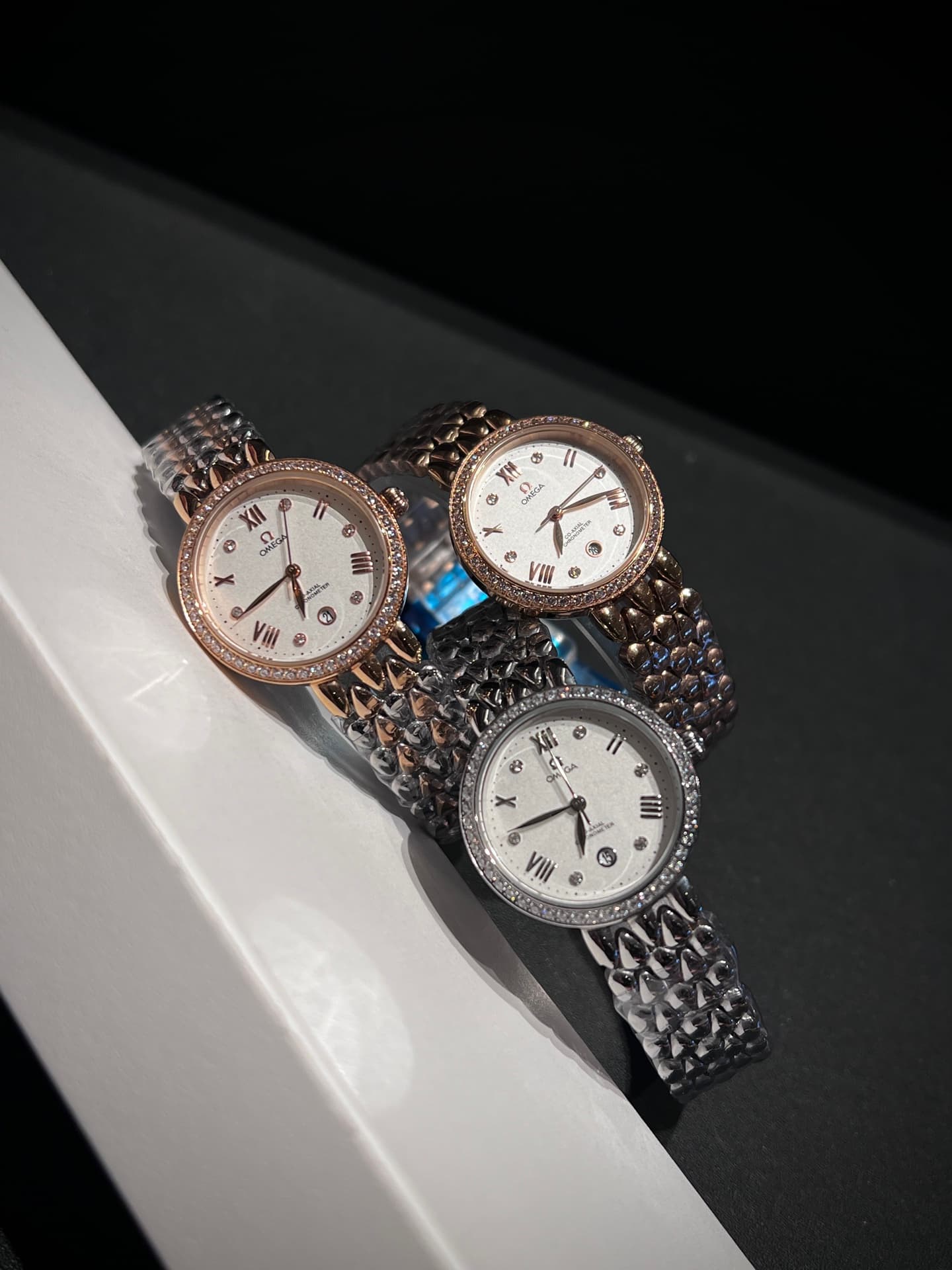 Omega White Watch