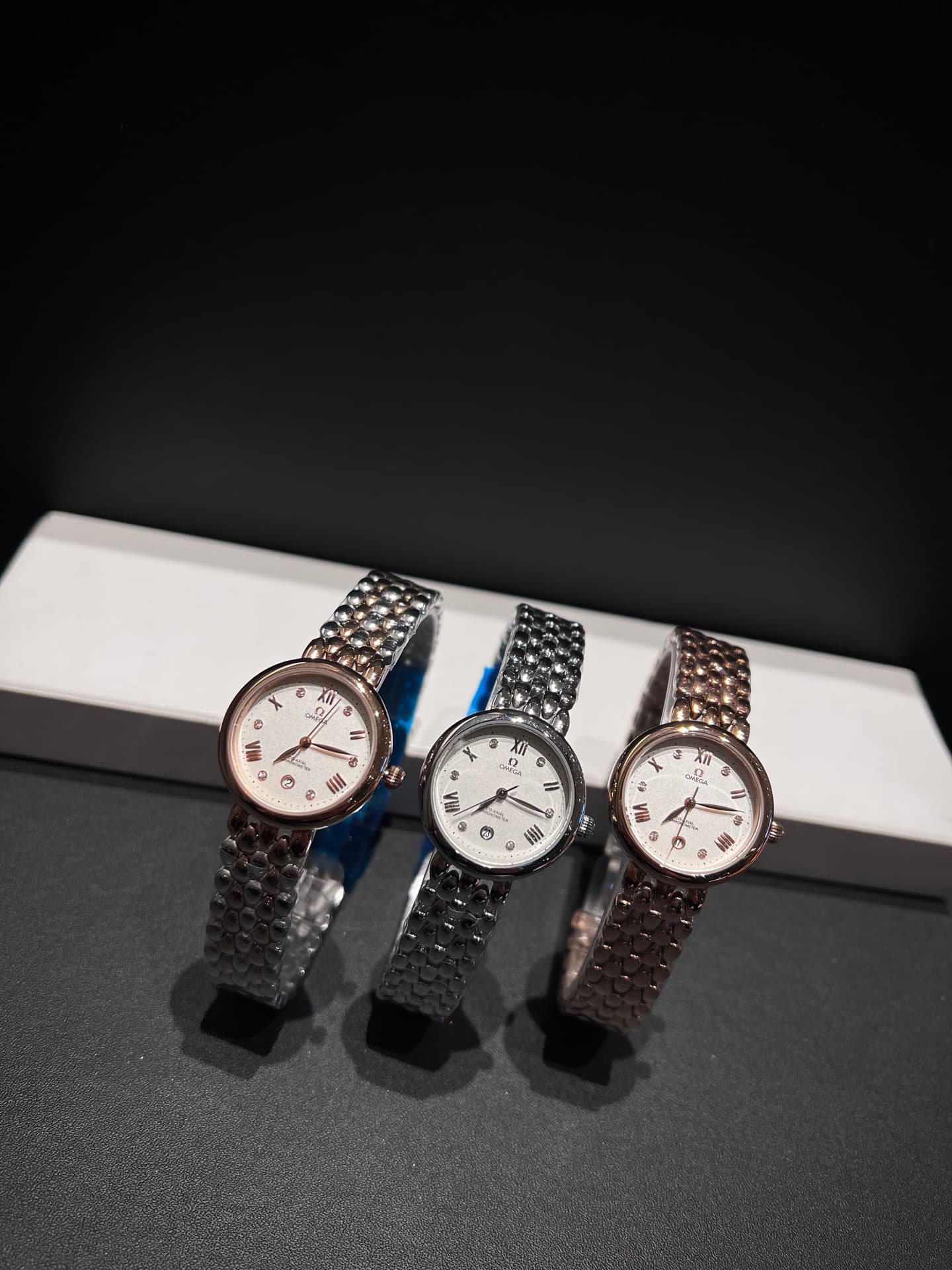 Omega White Watch