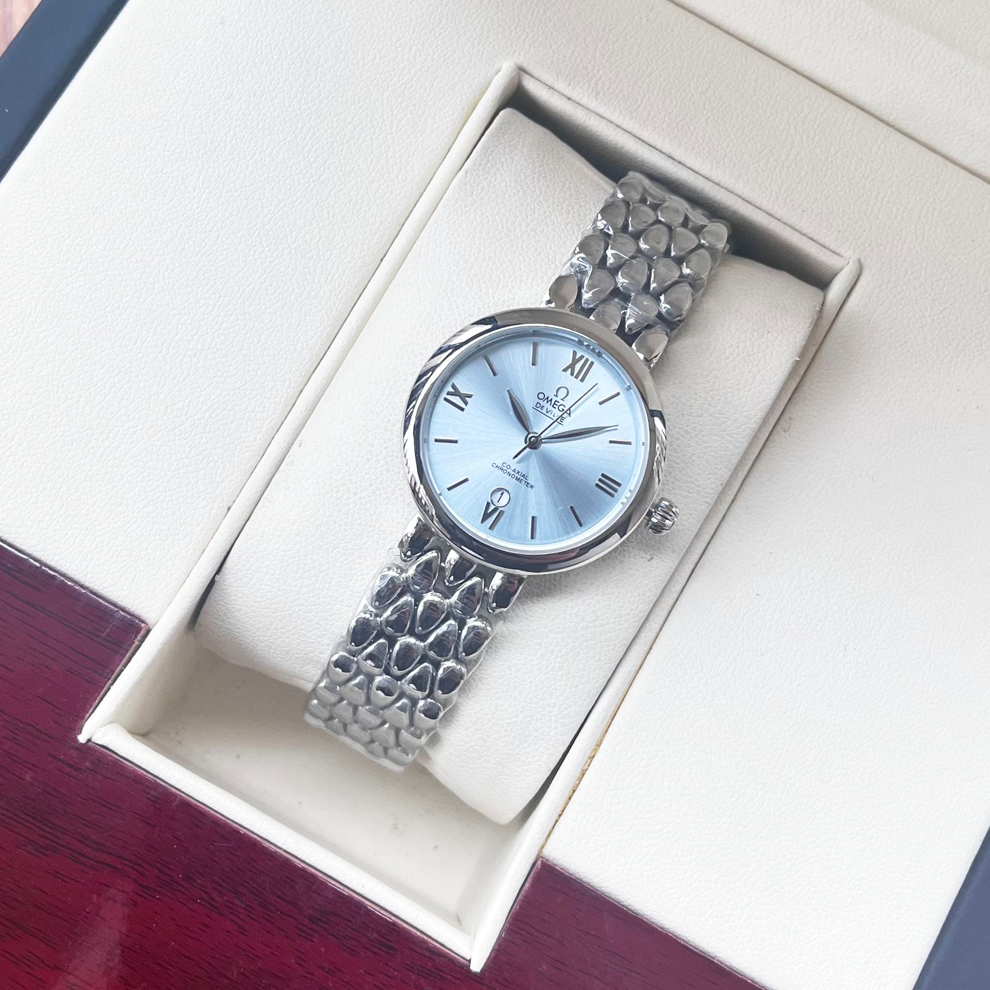 Omega White Watch