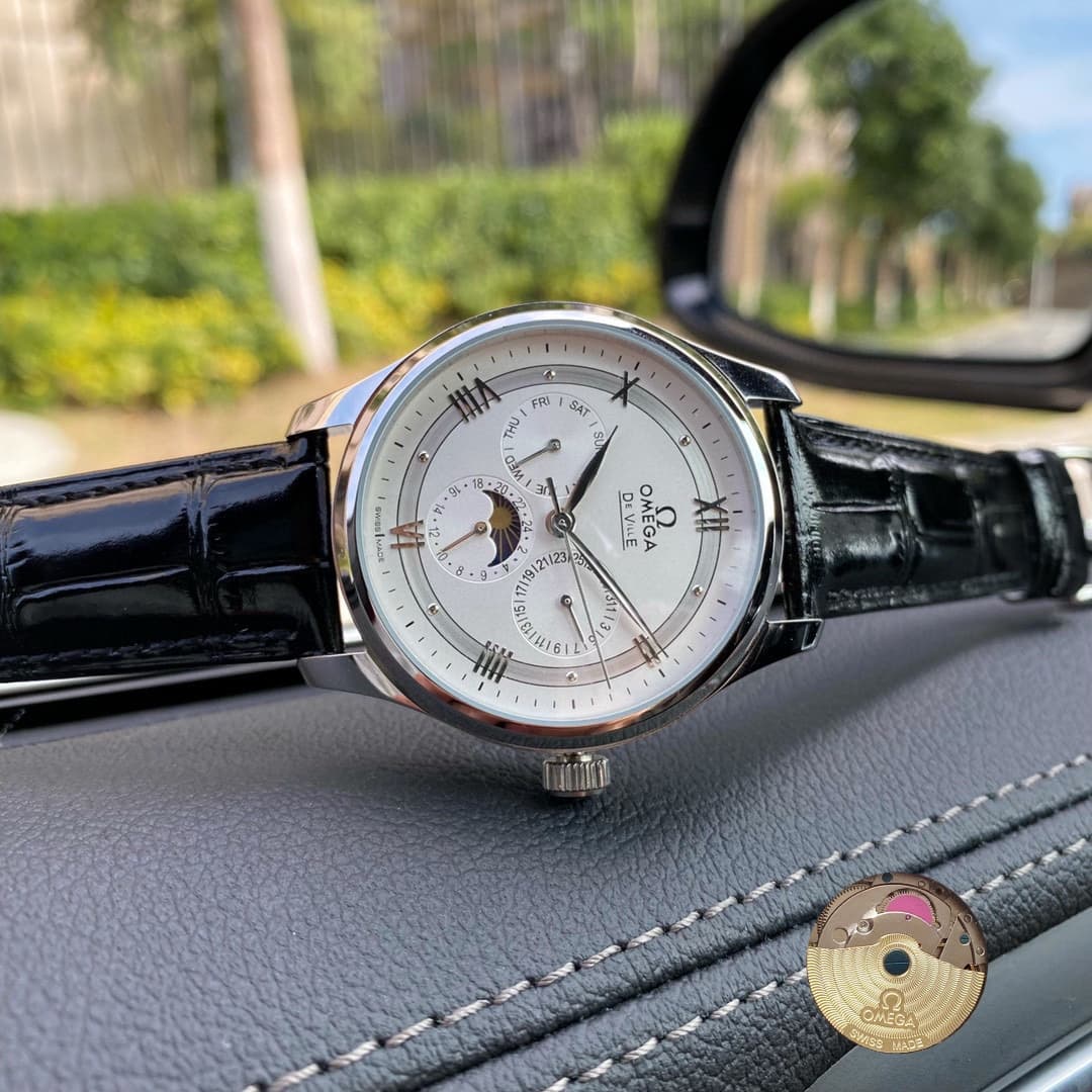 Omega White Watch