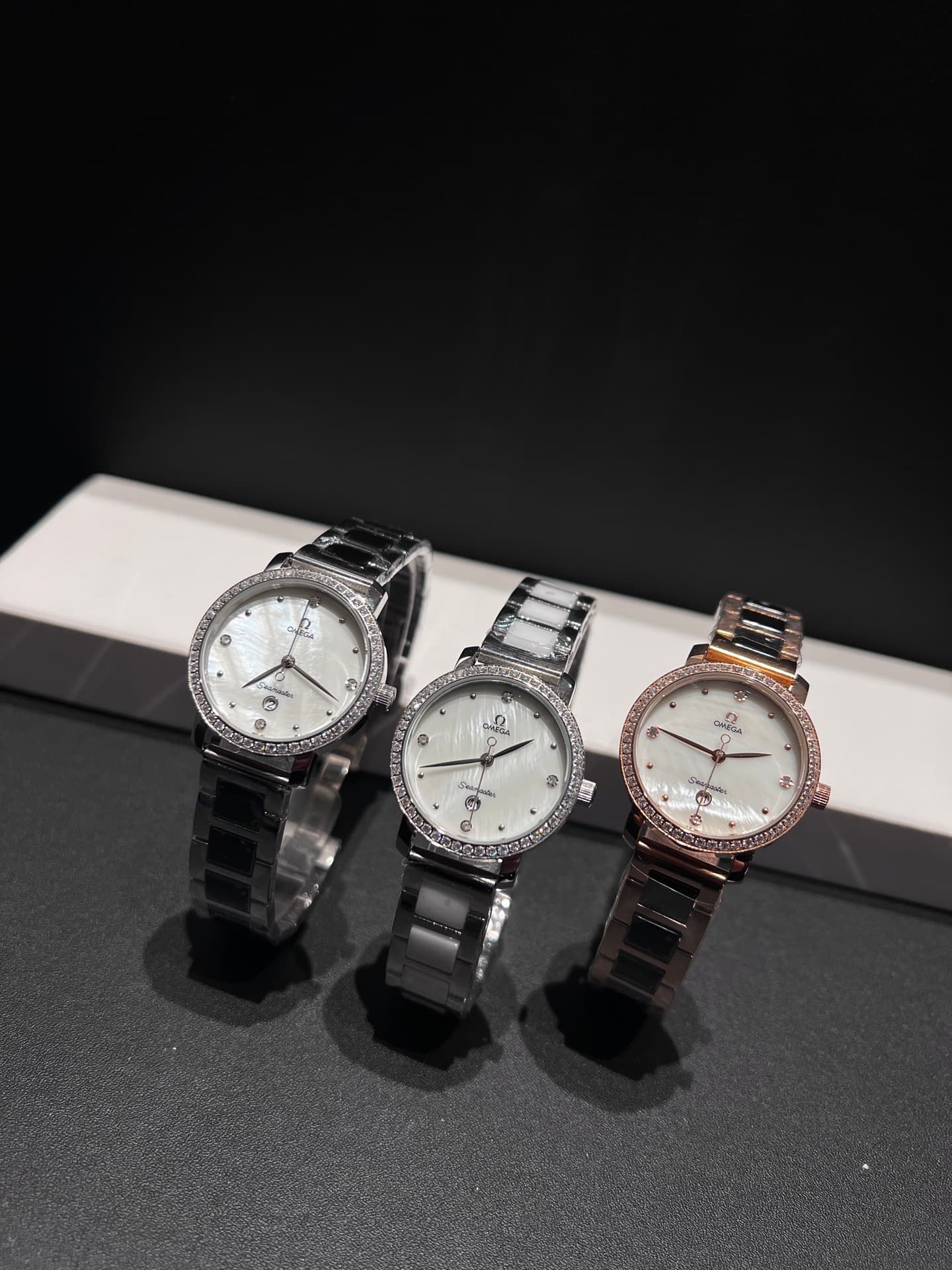 Omega White Watch