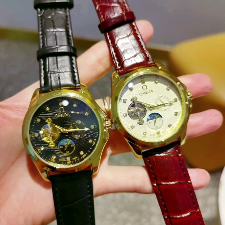 Omega White Watch