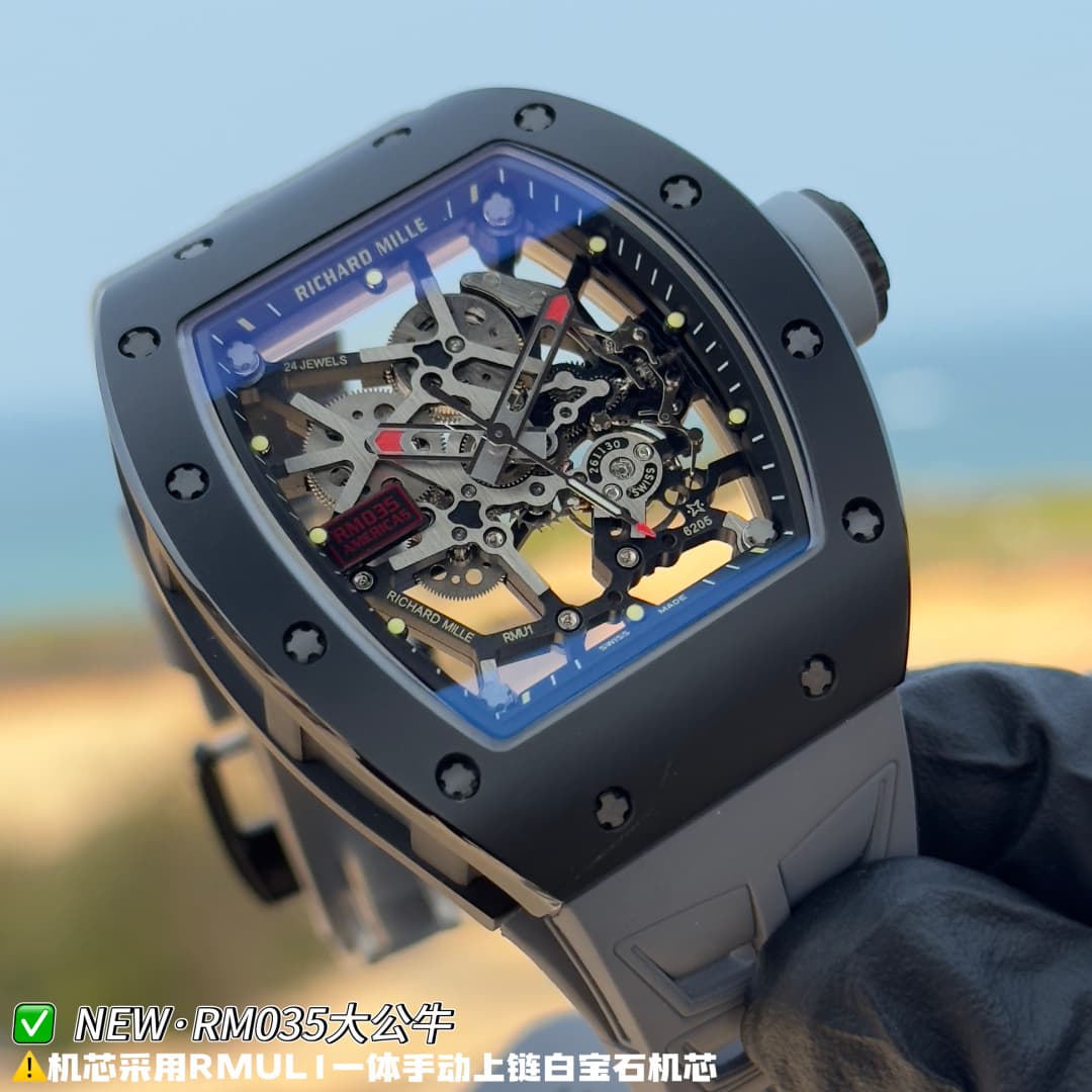 Luxury Brand Black Watch RM035