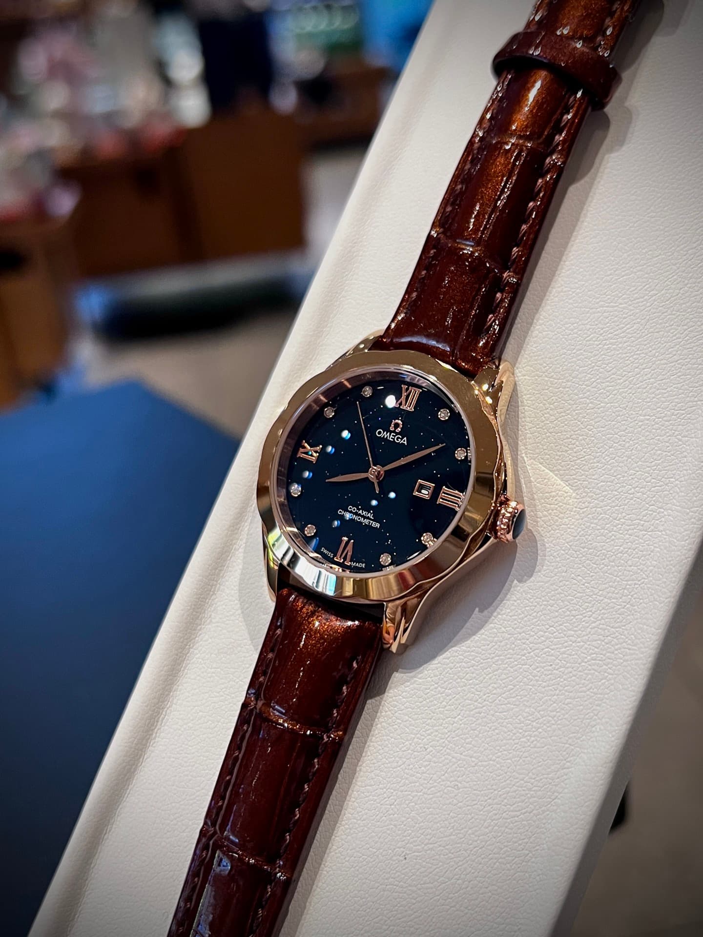 Omega White Watch